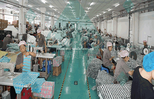 EVA plastic raincoat factory production line